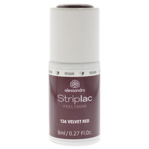 Striplac Peel or Soak - 126 Velvet Red by Alessandro Women 0.27 oz Nail Polish